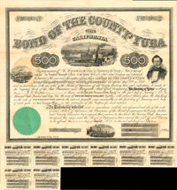 Bond of the County of Yuba - $500 (Uncanceled)